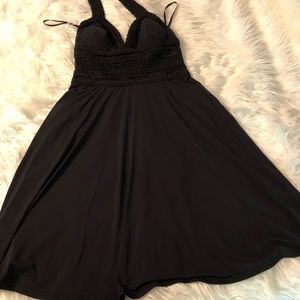 White House Black Market silk halter dress